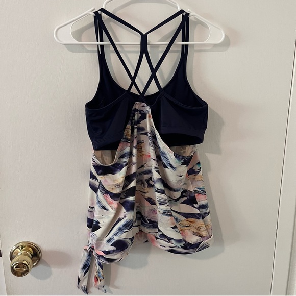 Athleta Vivid Side Tie Tankini Top Swimsuit Bathing Suit Size Medium 211897 - Picture 6 of 11